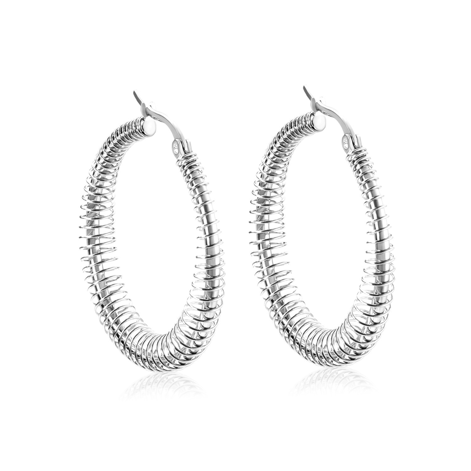 Fashion Geometric Stainless Steel Plating Earrings 1 Pair