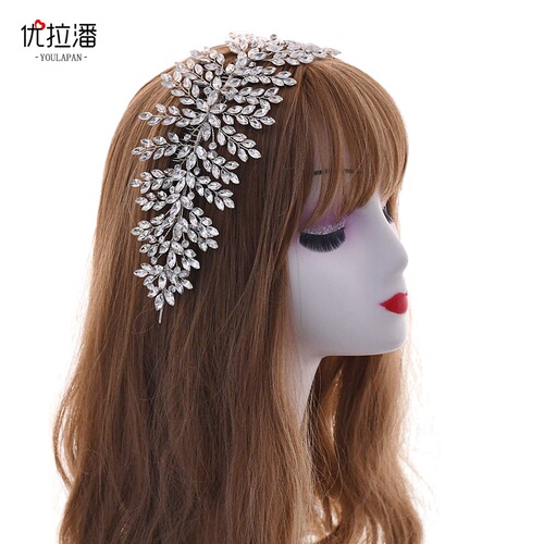 Youlapan bridal headband, handmade horse eye rhinestone hair comb, wedding dress accessories, comb HP311