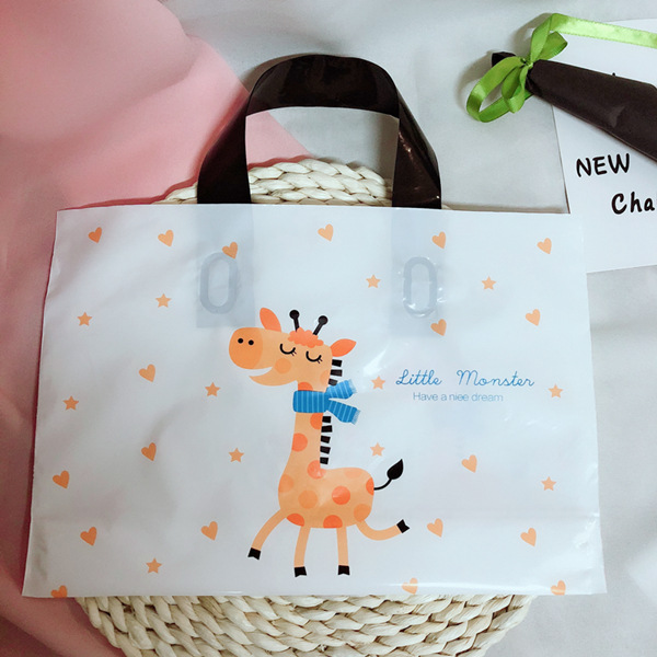 Nueva tienda de ropa engrosada bolsa de plástico bolso de la ropa de las mujeres ropa de embalaje bolsa de regalo de compras al por mayor image 17