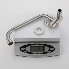 Factory direct sales 304 stainless steel angle single cold water faucet lead-free brushed kitchen sink wall-mounted faucet
