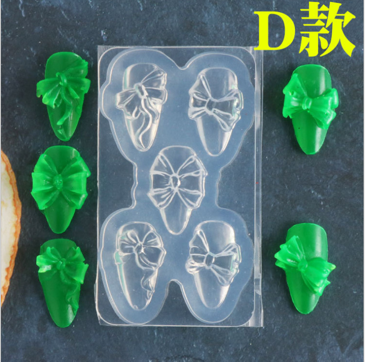 Manicure japonés estereoscópico mariposa tallado moldes de silicona dulces osos de uñas decoración pegamento de esmalte de uñas relleno de pegamento de fototerapia