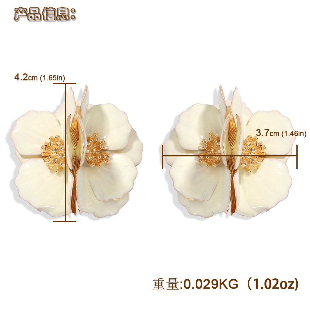 Drip Three-dimensional Flower Earrings Creative Fashion Butterfly Orchid Earrings Jewelry Wholesale Nihaojewelry display picture 16