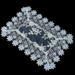 现代简约浅咖色牛奶丝刺绣桌布 茶几布 餐巾布 盘垫 桌旗