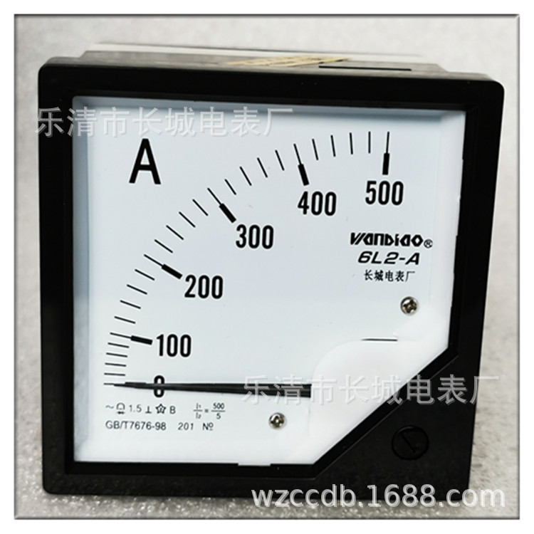 供应长城电表厂 6L2 500/5  交流电流表 开孔76X76