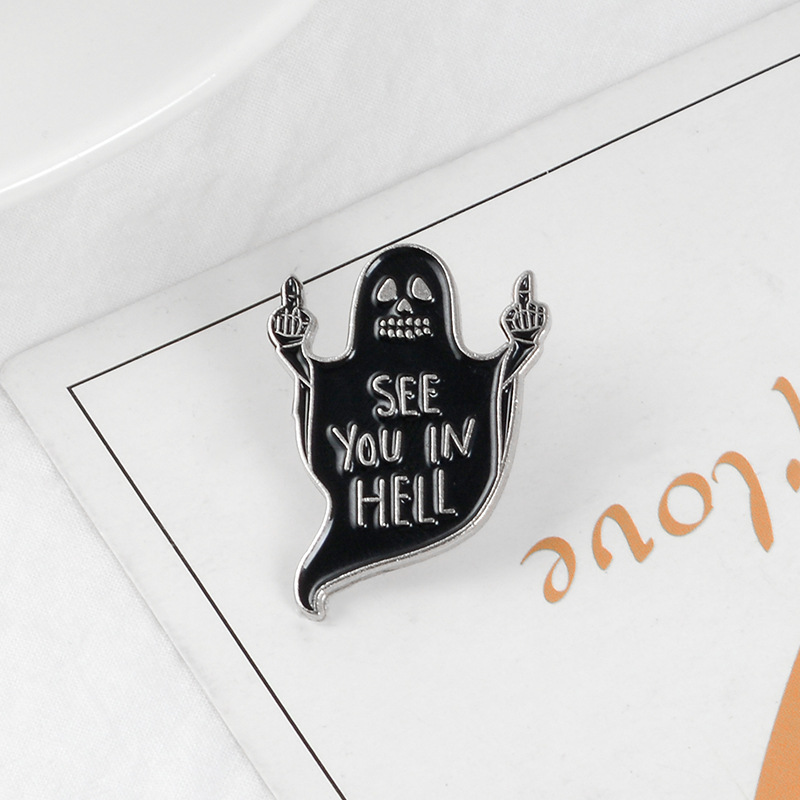 Original Design Style Original Design Pin Ghost Alloy Stoving Varnish Unisex Brooches