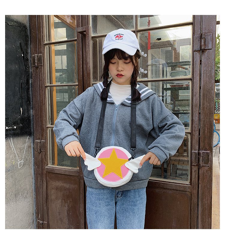 اليابانية أزياء جديد لطيف الكرتون ماجيك ساكورا قماش الكتف حقيبة فتاة لطيف مضحك محفظة بالجملة display picture 20
