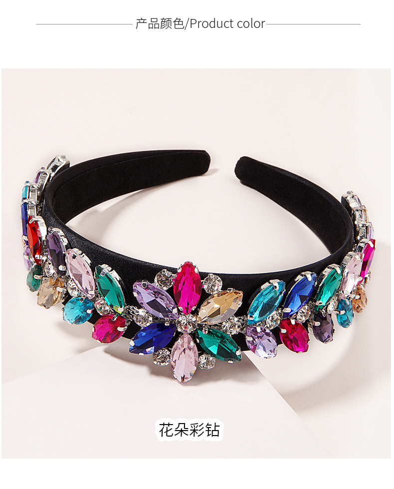 Fashion Baroque Rhinestone Headband display picture 3