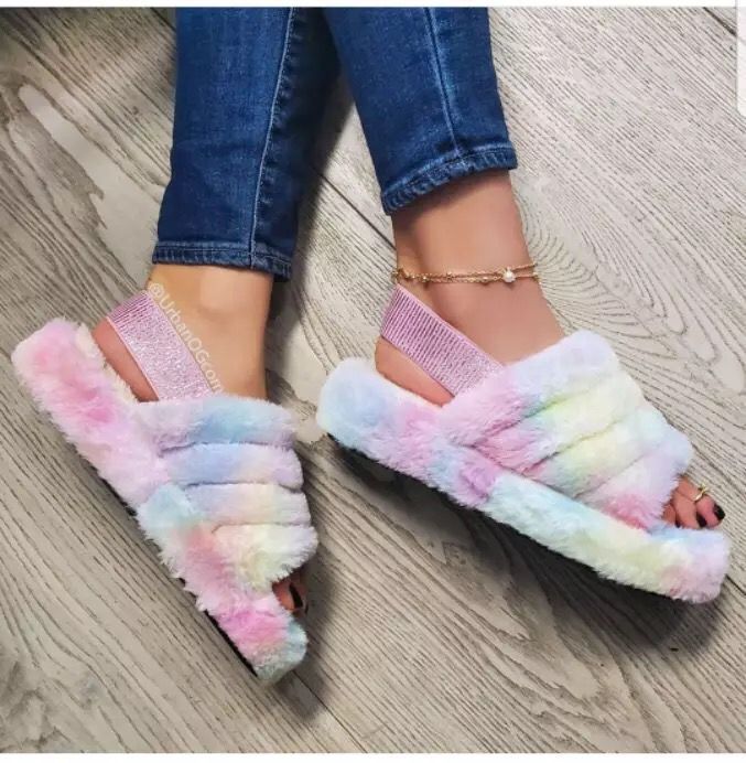 spring plush slippers