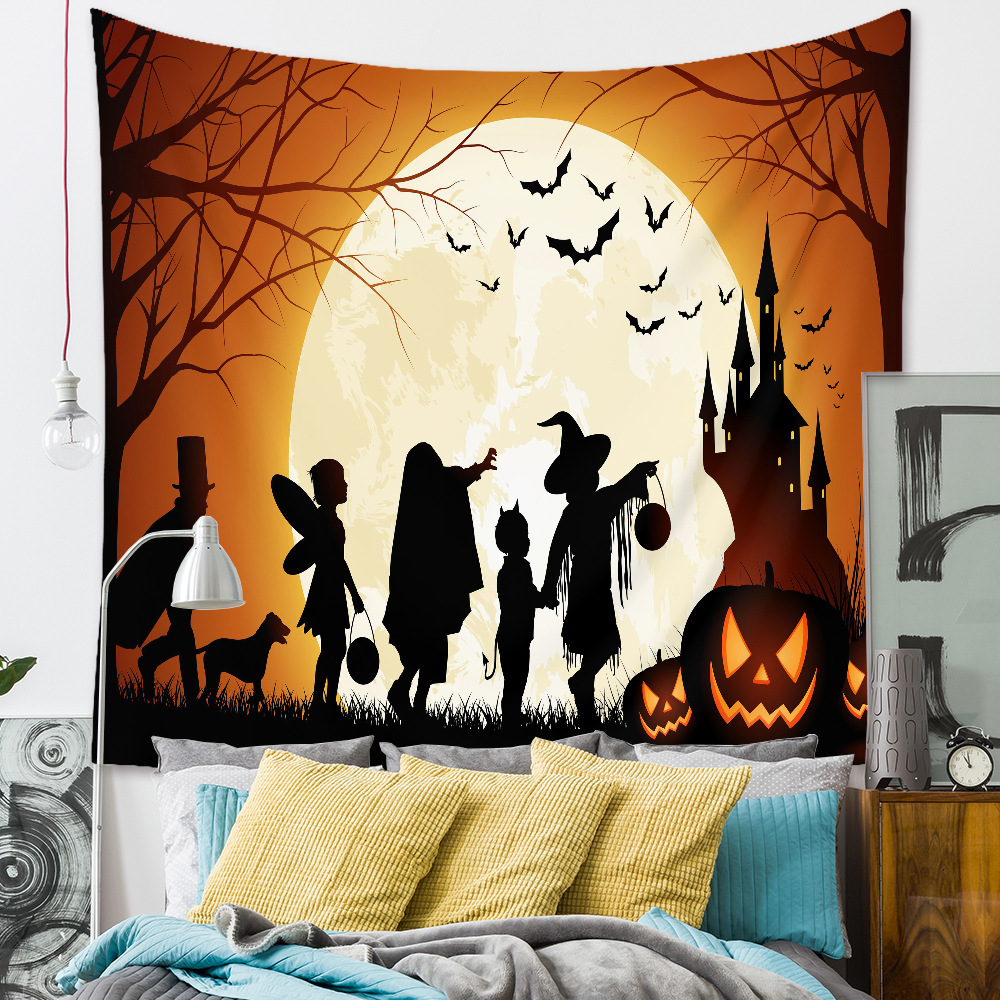 Halloween Room Wall Decoration Background Cloth Fabric Painting Tapestry Wholesale Nihaojewelry display picture 51