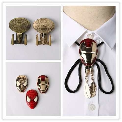 Корейская версия галстука-bolo ZQY Explosion Popular U.S. Captain Iron Man Steel Show Space Ship Bolo Bands длинная верёвка