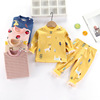 Children's clothing thickening Thermal Underwear suit Boy Plush Home Furnishings Thick section Long johns On behalf of