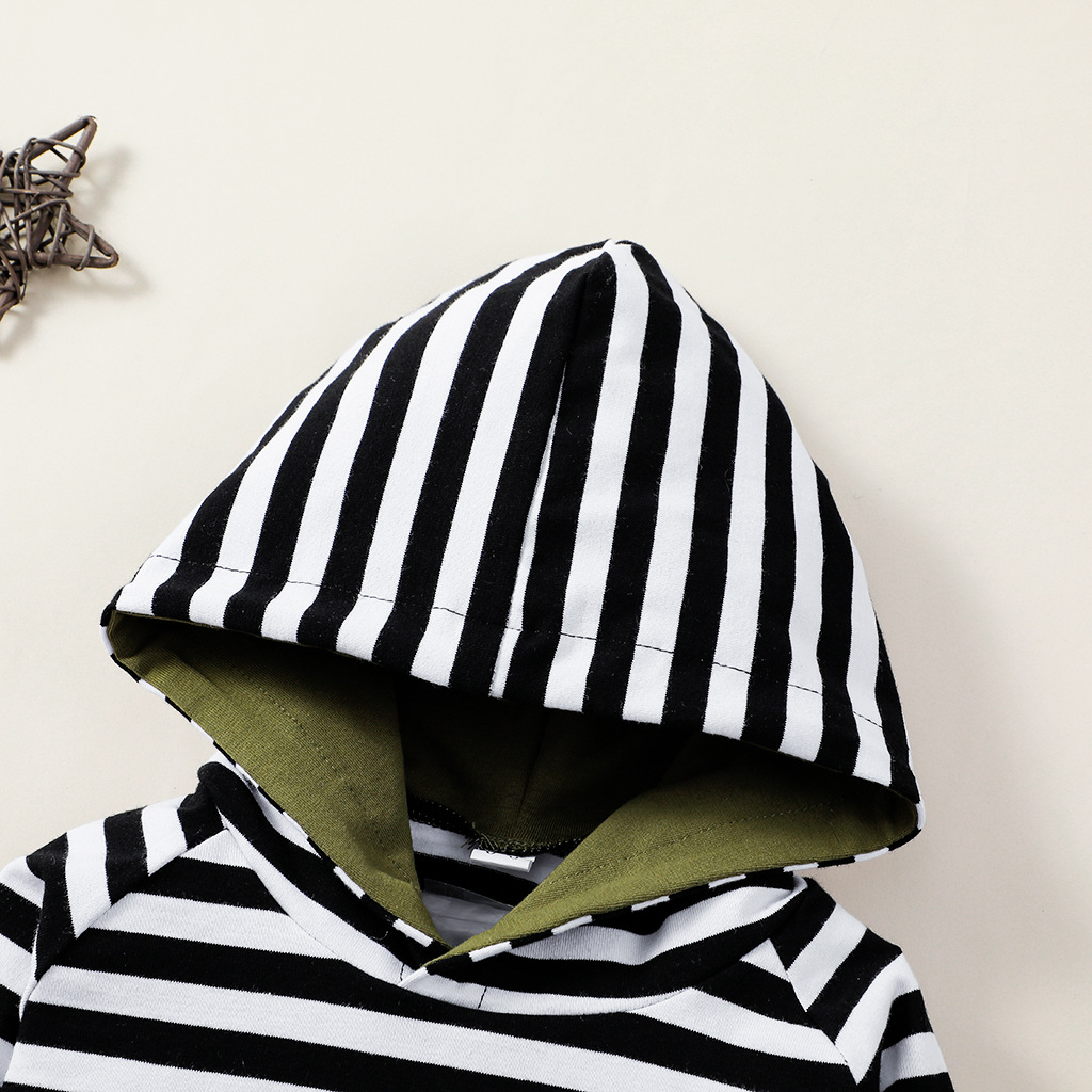 baby camouflage striped hoodie twopiece suitpicture4