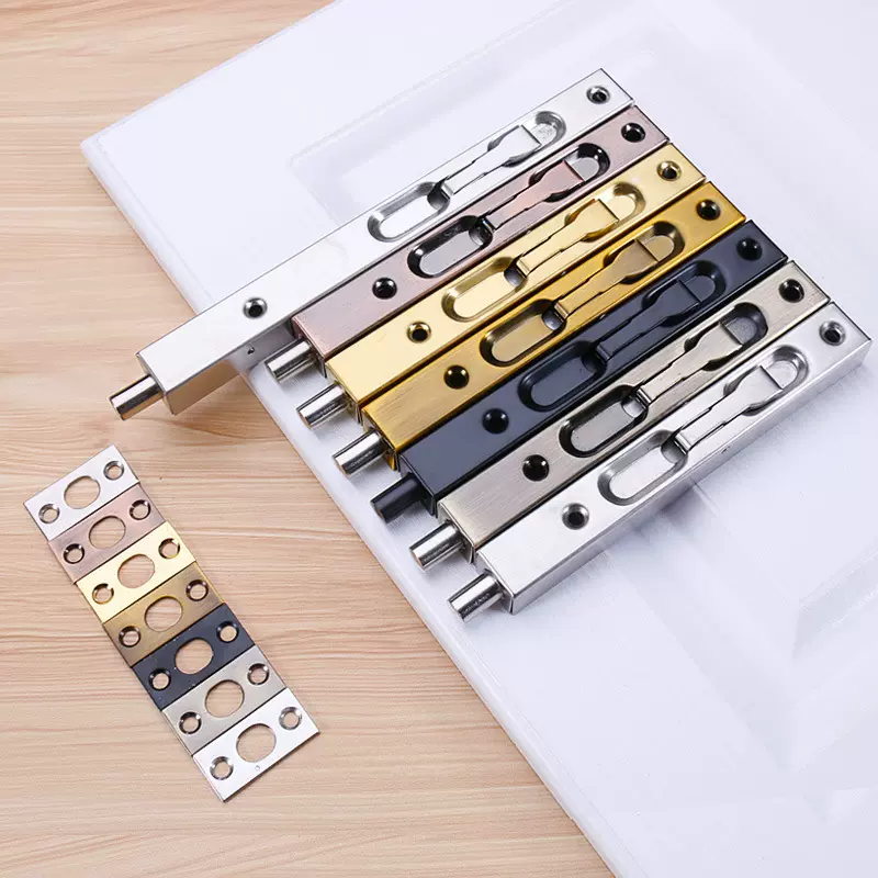 不锈钢加长暗插销 盒式门栓子母门天地插隐形双开防盗门古铜插销