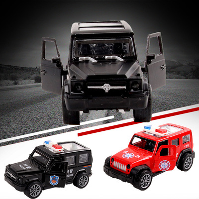simulation alloy Car model suit Toys wholesale children Warrior Cartoon Mini cross-country A car Police car
