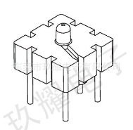 磁环底座       3.0*3.0      2+2     JY-B016