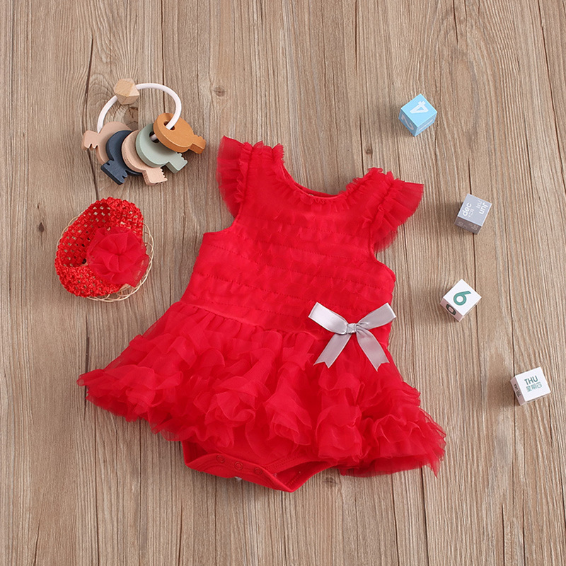 Girls Summer Dress 0-1 Year Old Birthday Net Yarn Baby Infant First Year Old Dress Fluffy Dress display picture 2