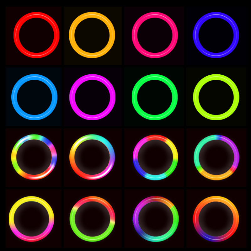 Soporte de escritorio RGB Luz de relleno TikTok móvil en vivo anillo de belleza luz anclaje selfie fotografía trípode