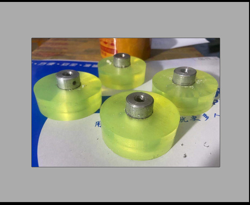 口罩机拉线轮PU滚轮58耳带压轮聚氨酯包胶轮耐磨不脱胶现货优力胶