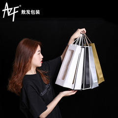 Kraft paper single red wine paper bag transparent window wine bag rectangular gift bag flower handbag wholesale