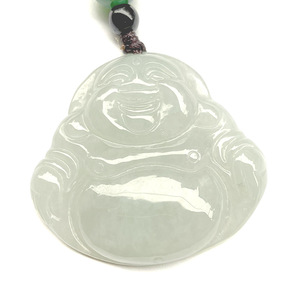 天然翡翠A货佛公挂件 diy手工毛衣链玉佛吊坠项链厂家带证书批发