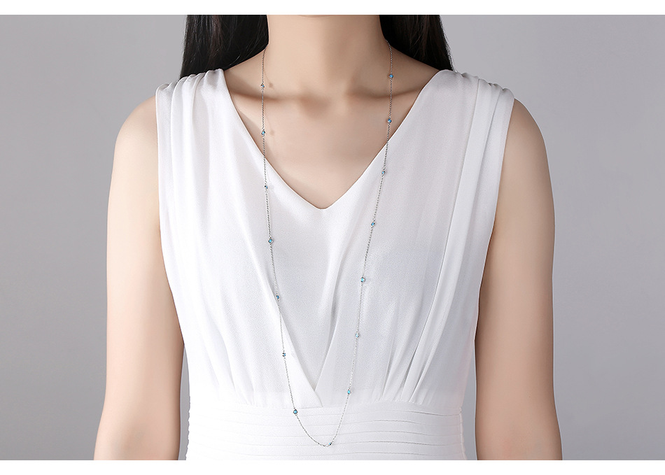 Fashion Korean Long Simple And Versatile Small Round Ladies Necklace Wholesale Nihaojewelry display picture 3