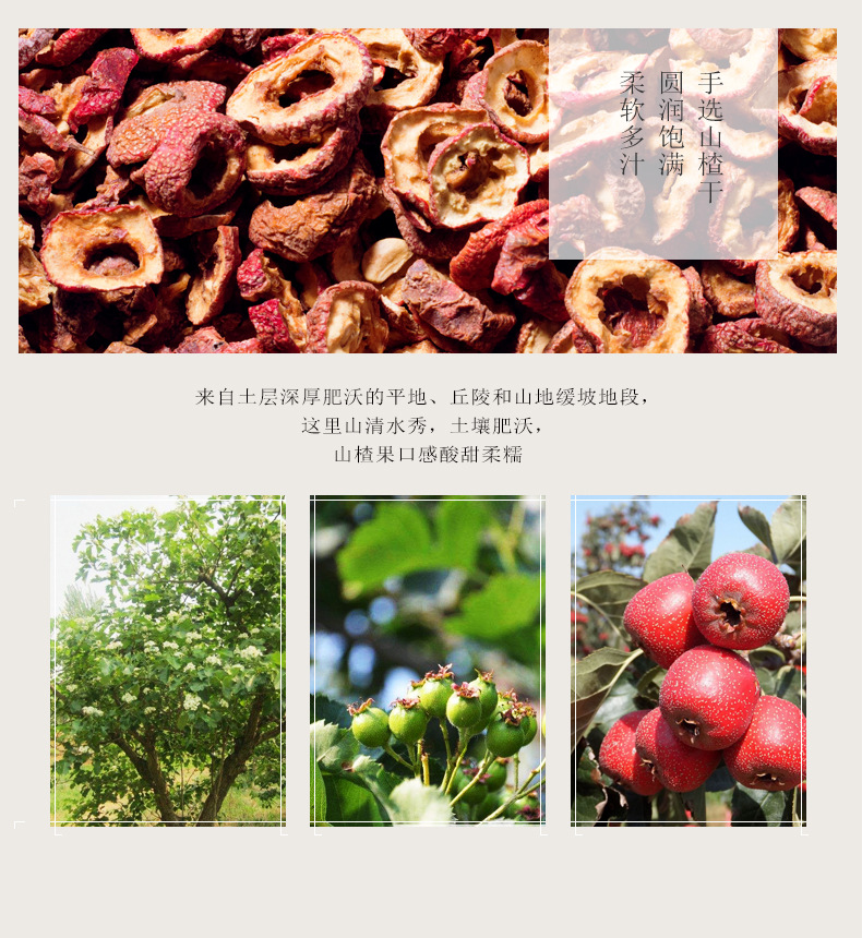 Dried Seedless Hawthorn Slices Shan Zha 500g Loose Hawthorn Fruit Tea quality and texture
