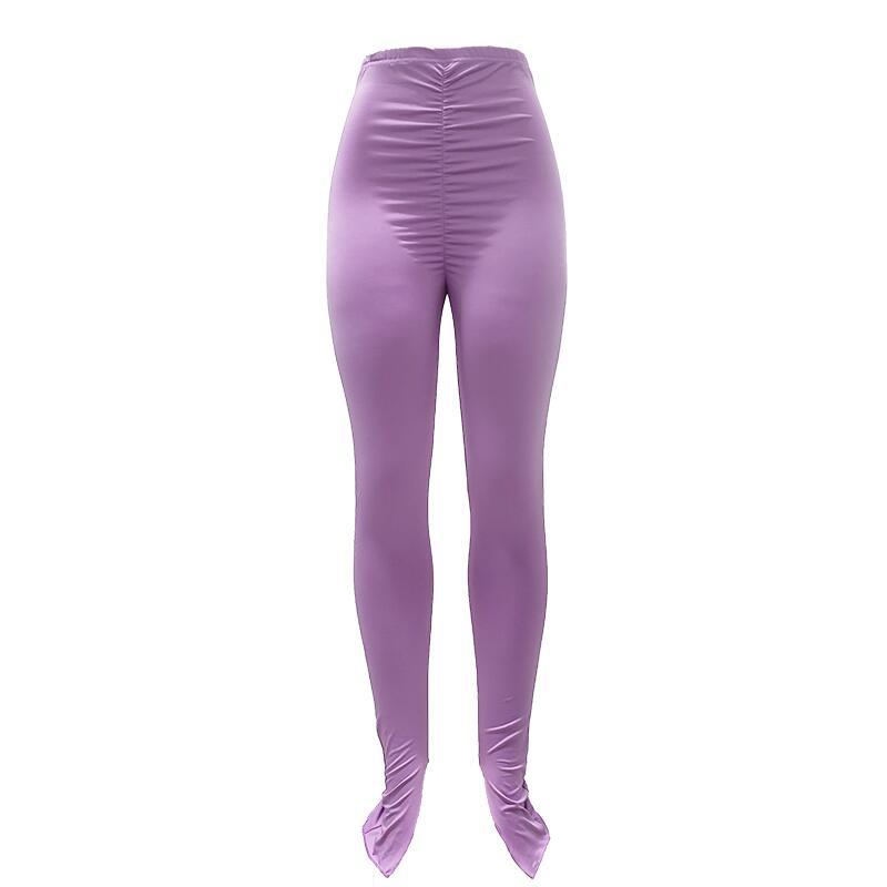 Leggings combinados ajustados con pliegues en la cadera NSMX24763