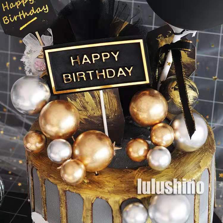 金球银球蛋糕装饰