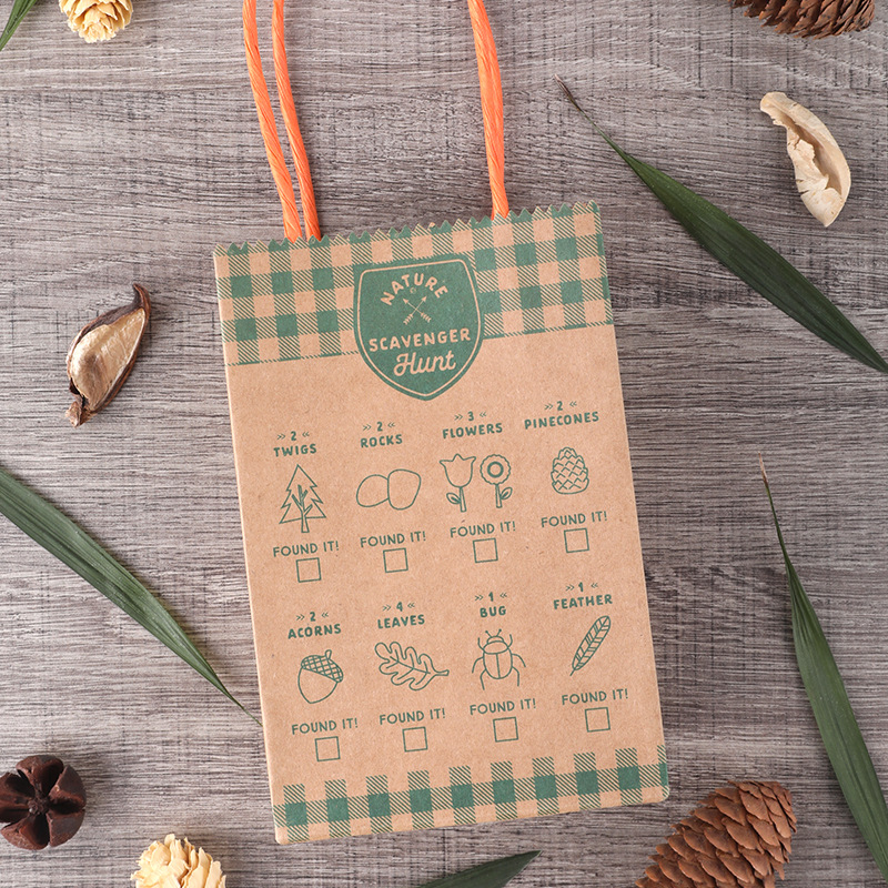 华森跨境创意礼品袋 儿童迷你糖果收纳手提袋 diy学生牛皮纸袋