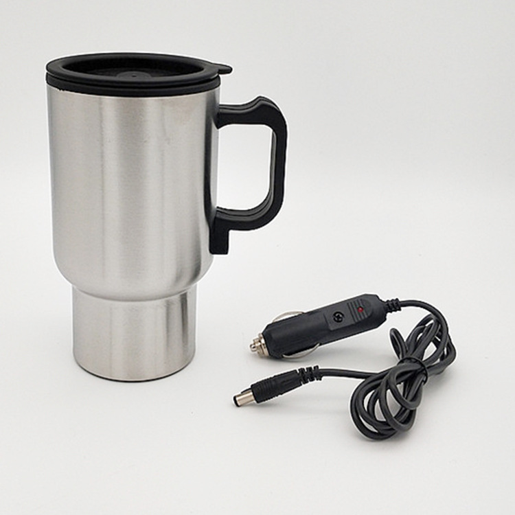 Taza calefactable de acero inoxidable para coche, 12V, doble capa, 450ML, termo para vehículo image 2