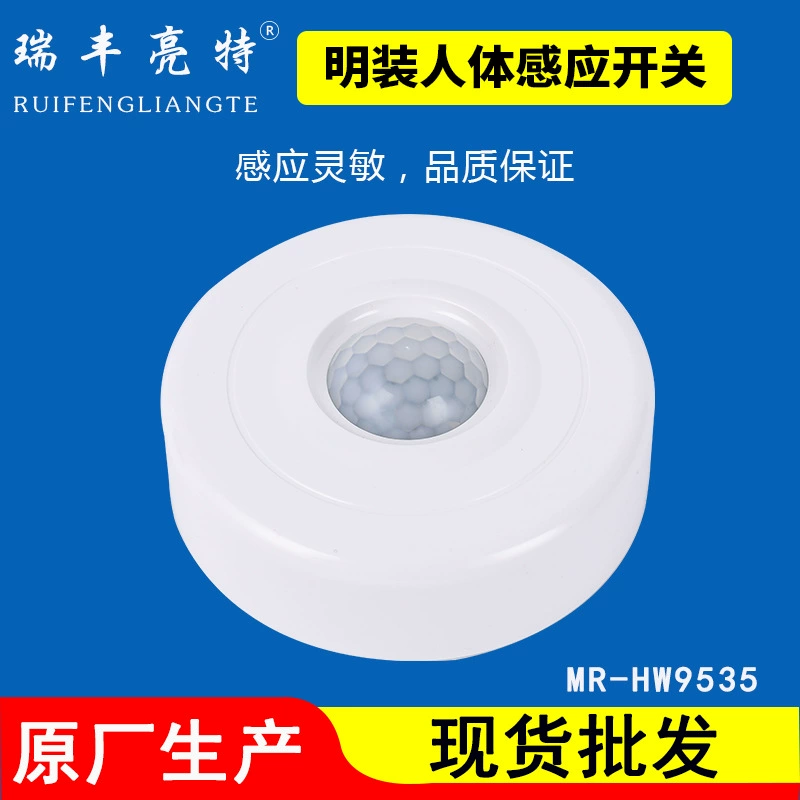 Завод в наличии 110-220 В переключатель датчика человеческого тела установлен сверху Высокочувствительный инфракрасный датчик человеческого тела