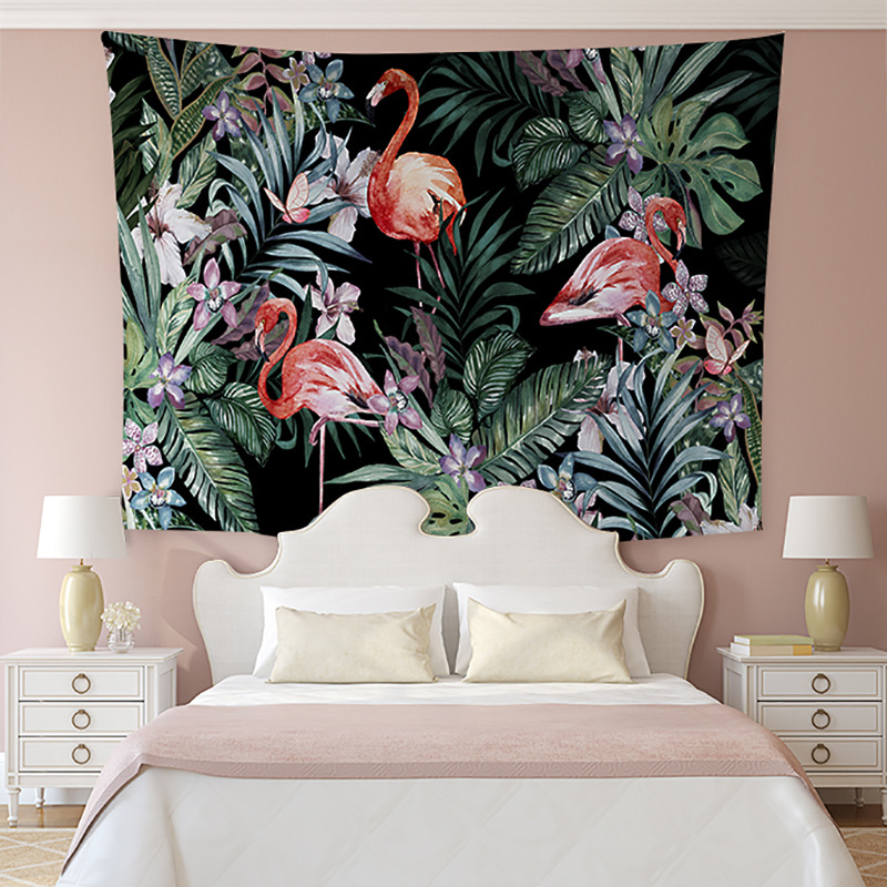 跨境外贸DIY挂布 北欧热带绿植挂饰ins家居挂布装饰背景墙挂毯