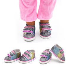 Baby shoes 7cm, doll shoes, 43cm reborn baby doll accessories, 18-inch American girl doll shoes