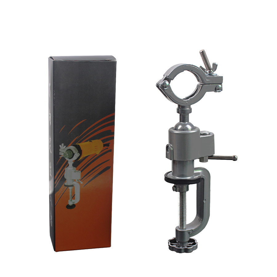 360度铝合金万向旋转台钳 电钻电磨机支架 桌虎钳