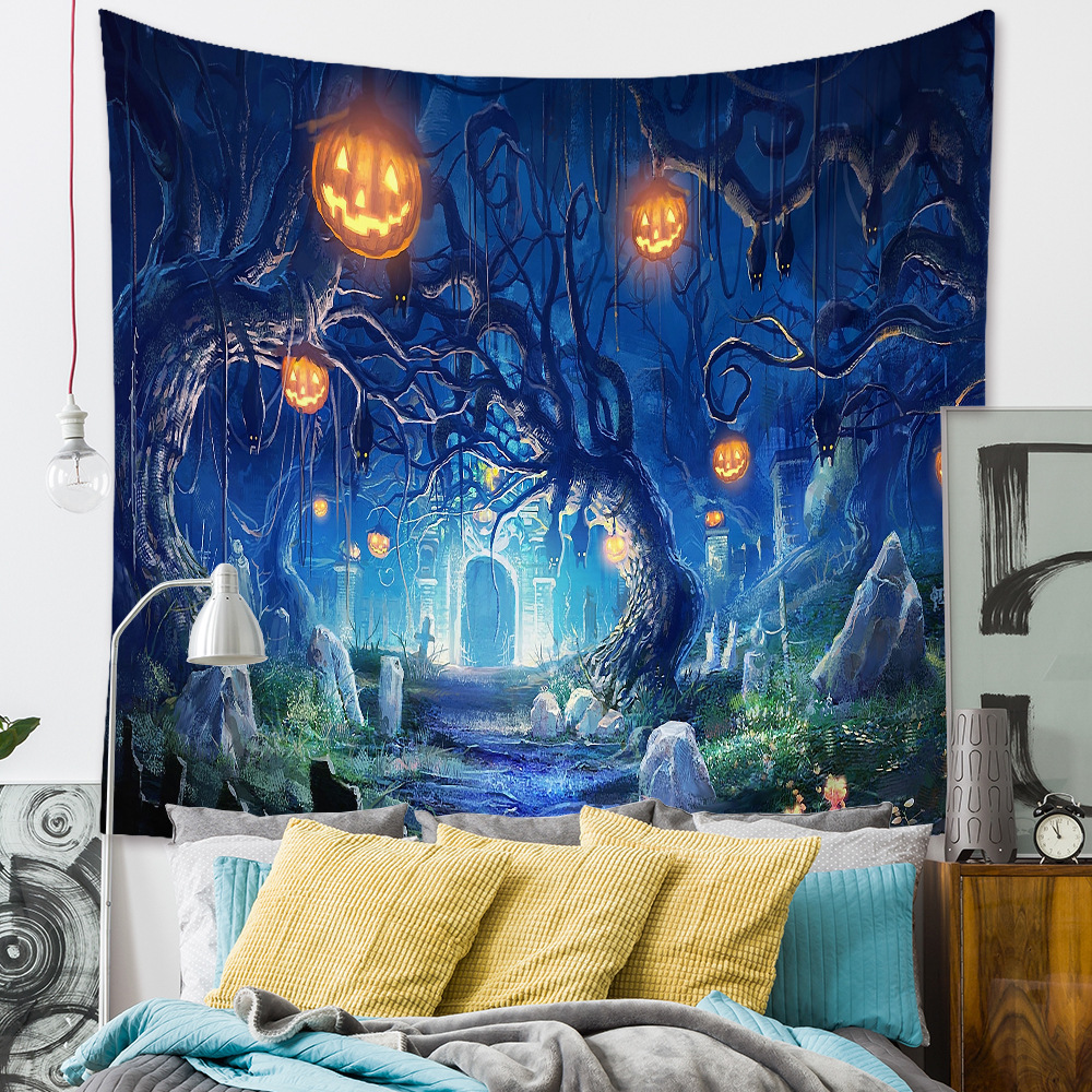 Halloween Room Wall Decoration Background Cloth Fabric Painting Tapestry Wholesale Nihaojewelry display picture 42