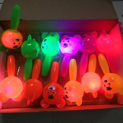 TPR手柄虎闪光会响地摊夜市热销儿童玩具