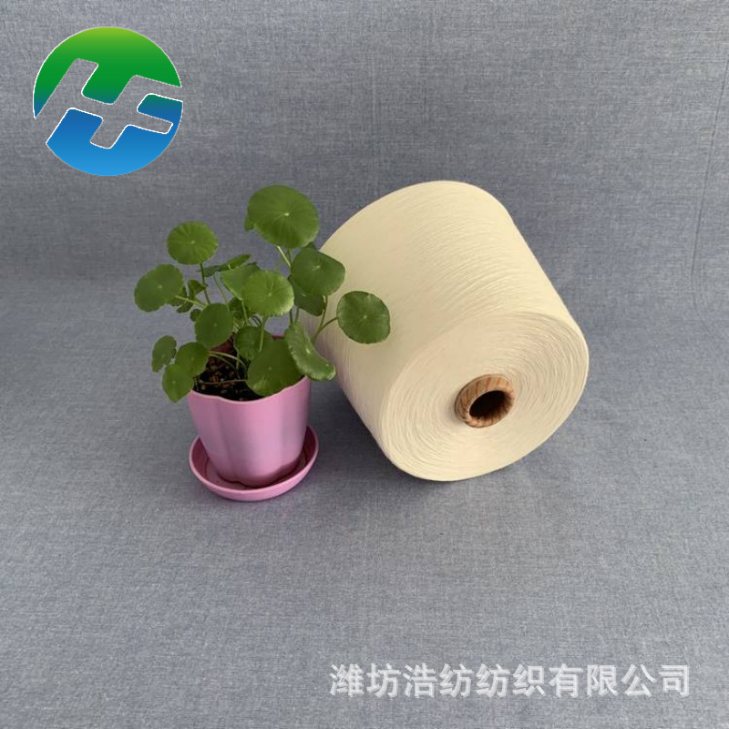 Viscose Yarn haopang textile organic cotton viscose yarn 34 recycled cotton viscose yarn online production