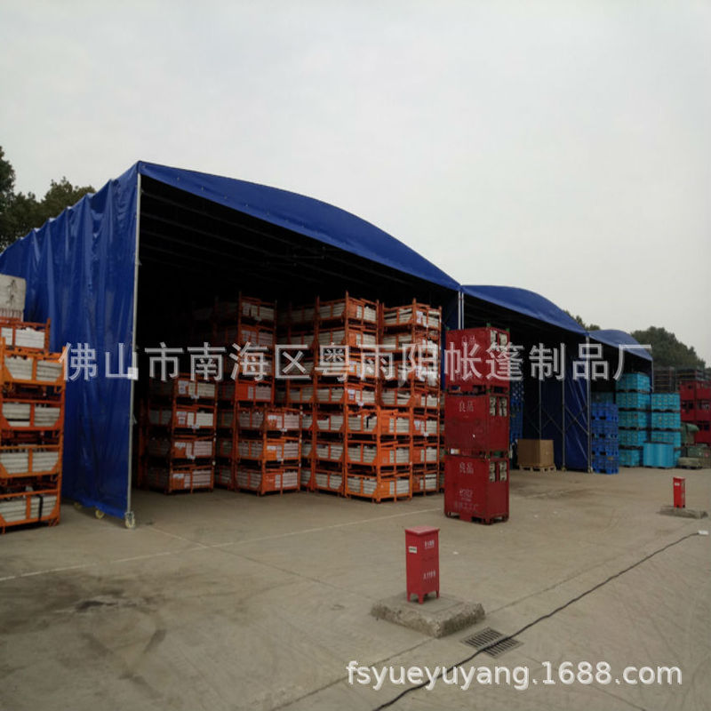 Push-Pull Tent Factory Mobile Tent Outdoor Temporary Warehouse Unloading Canopy Sunshade Canopy Rain Shelter Movable Sunshade Tent