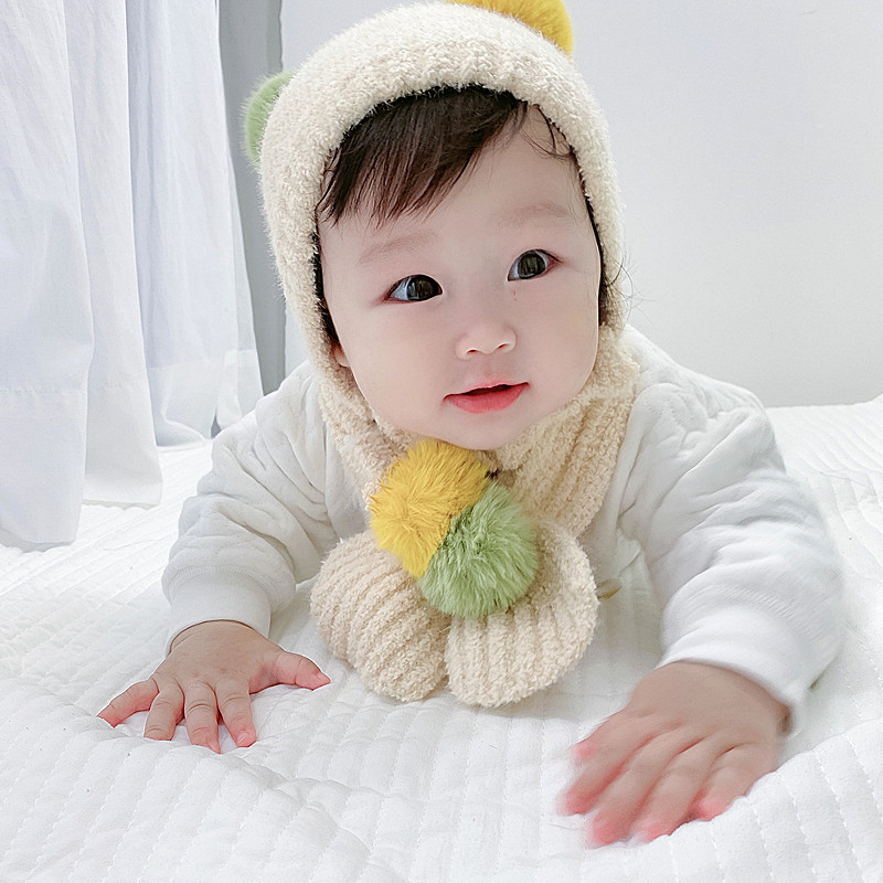 Winter Baby Knitted Ball Wool Hat Children's Ear Cap display picture 9