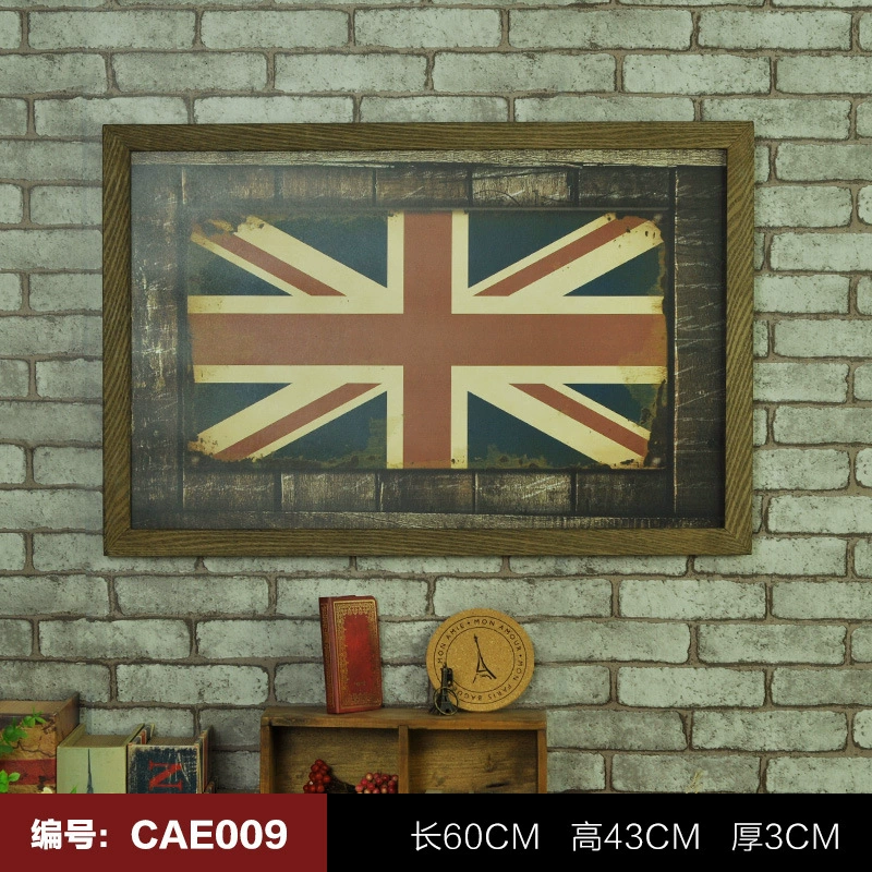 Retro industrial wind wood board painting wall -mounted creative home living room bar background wall decorative painting wall hanging painting