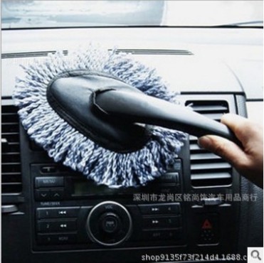 Coche pequeño mango de cera limpieza pequeño cepillo de cera lavado de coches suministros de limpieza mini plumero de polvo fregona de cera extraíble image 2