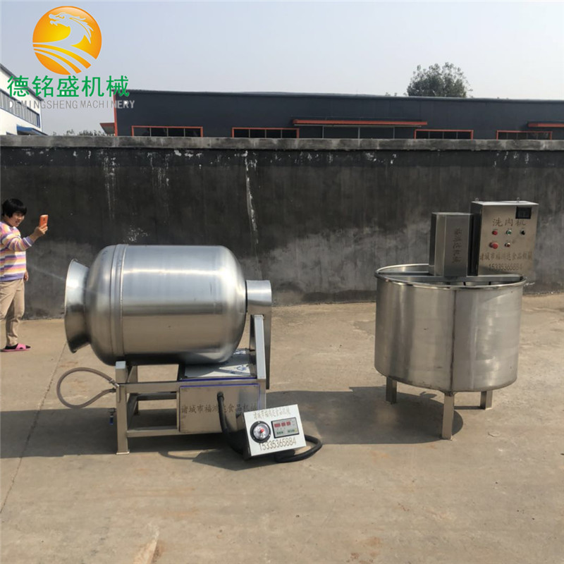 湖南襄阳鸡腿鸭脖真空滚揉机 入味快  V型齿羊肉腌制滚揉机