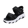 Summer beach footwear with velcro, sports sandals platform, Chanel style, 2023