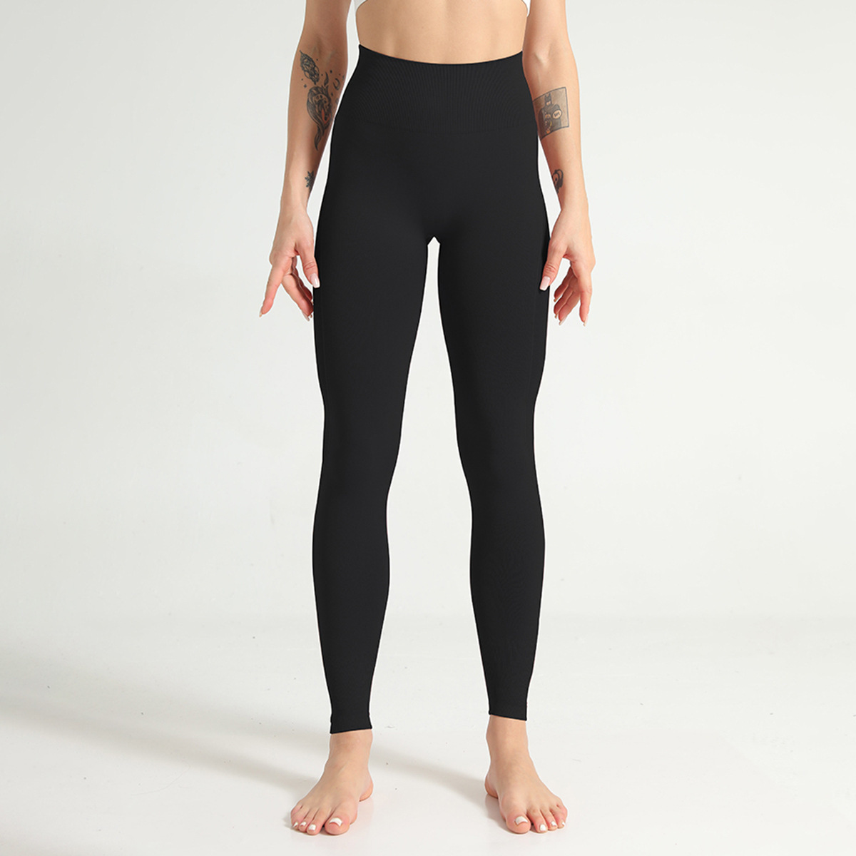 Hip-Lifting High-Elastic High-Waist Tight-Fitting Seamless Yoga Pants NSNS86449
