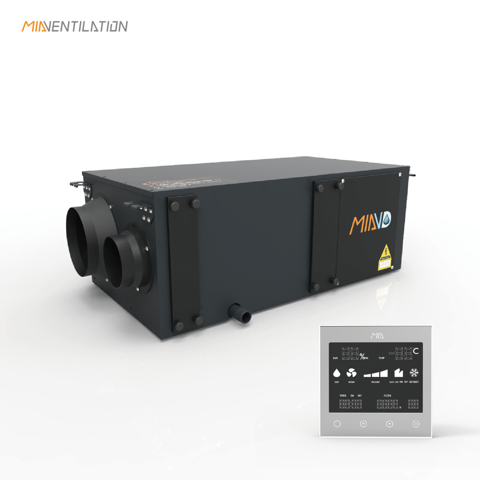 米亚中央吊顶新风除湿一体机别墅地下室家用商用工程净化新风系统