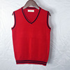 JK tender Knife spring and autumn children Cotton vest school uniform sweater The style of study Wool vest Color matching V-neck Direct selling