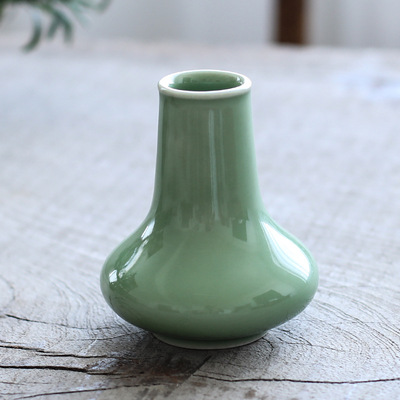 龙泉青瓷香炉瓶香道用品工具瓶打篆器皿家居饰品摆件花插陶瓷花瓶