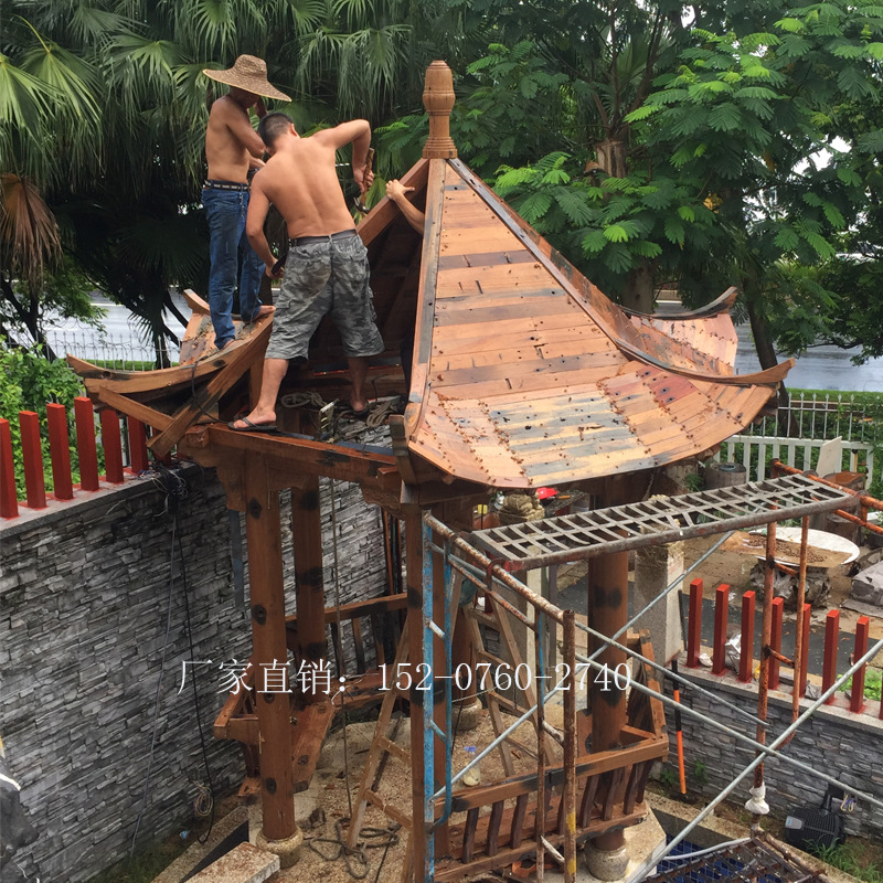 老船木凉亭定制实木防腐木凉亭户外庭院别墅园林景观凉亭工厂直销