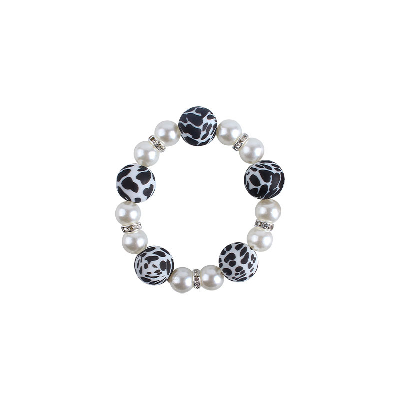 Nuevo bebé haya chupete clip bebé creativo leopardo perlas de gel mordedor gel pulsera chupete cadena anti-cadena