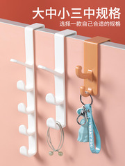 門後掛鈎免釘門上掛衣架無痕掛衣鈎壁掛衣帽鈎門背式5個鈎掛包鈎